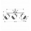 Спот Candellux Aleksandria 57.5x18.5 см Чорний (93-13767)