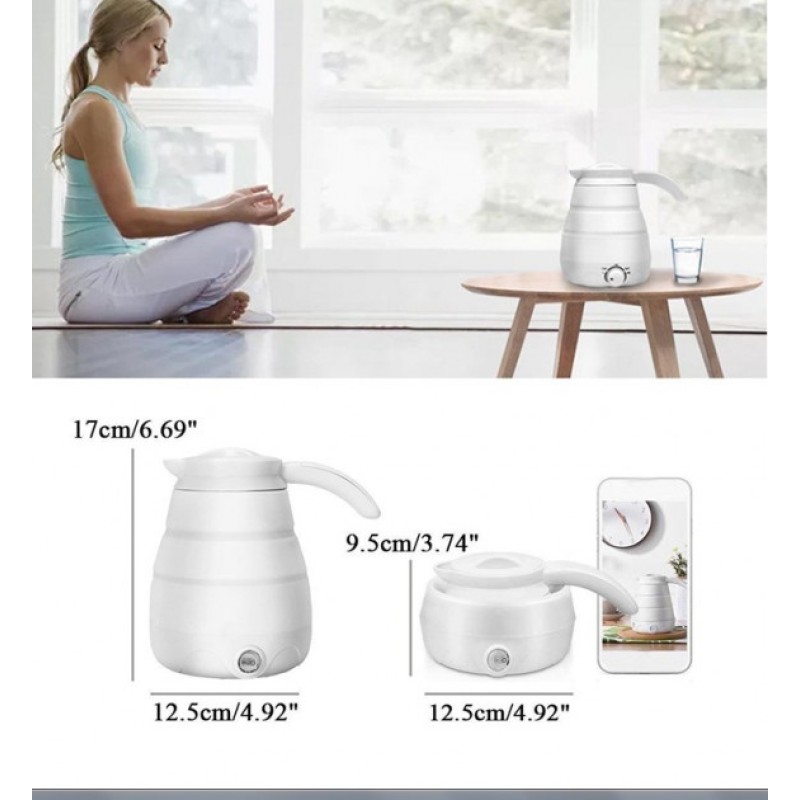 Універсальний електричний складний чайник BSM Elecreic Kettle 0.6 л Білий