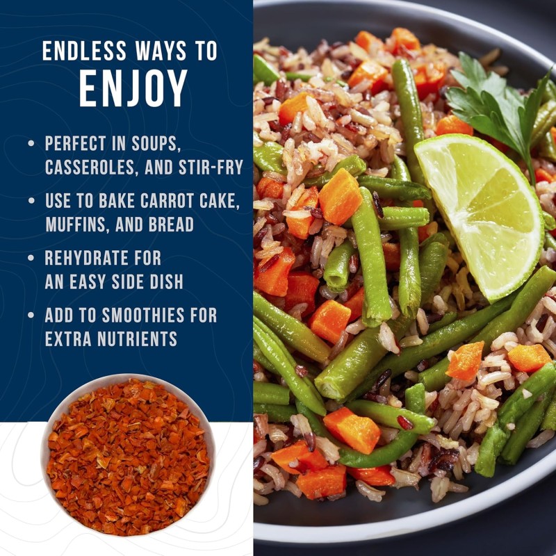 Морква нарізана сублімована з великим терміном придатності 25 років Augason Farms, 40 порцій