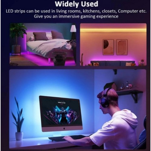 Світлодіодна стрічка LED 3528 RGB комплект 5 метрів, різнокольорова + пульт ДУ HMD 136-13128160 Світлодіодна стрічка LED 3528 RGB комплект 5 метрів, різнокольорова + пульт ДУ HMD 136-13128160