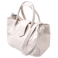 Сумка з натуральної шкіри SHVIGEL 22830 26,5х20,5х13,5 см Бежевий