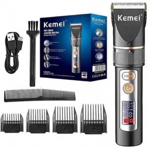 Машинка для стрижки Kemei LFJ-KM-5073 3 насадки Чорний (2390000002) Машинка для стрижки Kemei LFJ-KM-5073 3 насадки Чорний (2390000002)
