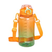 Пляшка для води спортивна з мундштуком і ремінцем YIWU 1000 мл Помаранчевий (HP-14-31O)