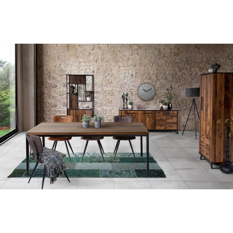 Шафа для зберігання в стилі Loft NS-2249 2030x900x400 мм Черный