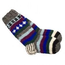 Шкарпетки теплі Тапа Kathmandu вовна яка M Різнокольорові візерунки (27265)
