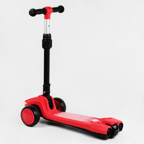 Самокат триколісний складане кермо світло звук дим Best Scooter MAXI 60 кг Red (111438)