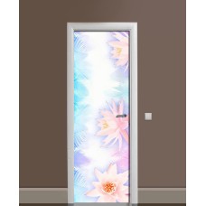 Наклейка на двері Zatarga «Легкість лотоса» 650х2000 мм вінілова 3Д наклейка декор самоклеюча