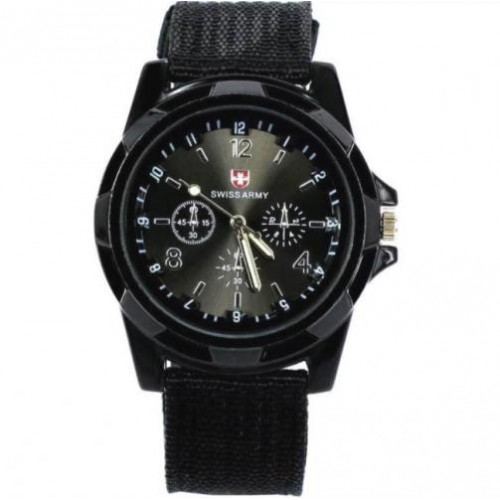 Чоловічий наручний годинник Swiss Army Watch Армійський кварцовий Чорний Чоловічий наручний годинник Swiss Army Watch Армійський кварцовий Чорний