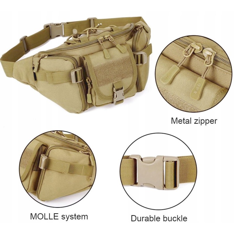 Тактична поясна сумка Edibazzar 32x15x13 см Койот (1870739977)