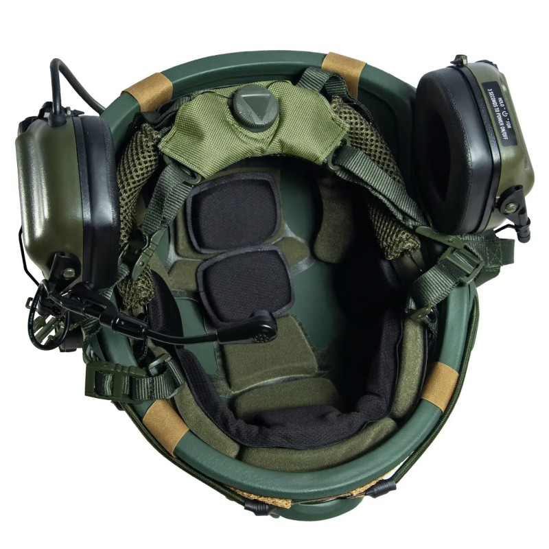 Комплект шолом FAST Team Wendy Helmet NIJ IIIA/навушники Earmor M32H MOD3/кавер M Мультикам