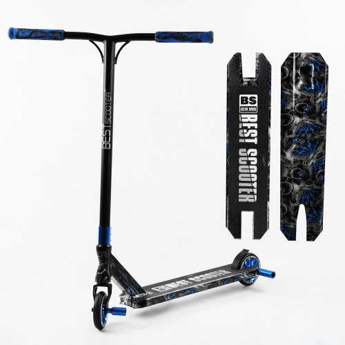 Самокат трюковий Best Scooter HIC-система пеги алюмінієвий диск та дека принт Skulls and blue hands 100 кг Різнокольоровий (105679) Самокат трюковий Best Scooter HIC-система пеги алюмінієвий диск та дека принт Skulls and blue hands 100 кг Різнокольоровий (105679)