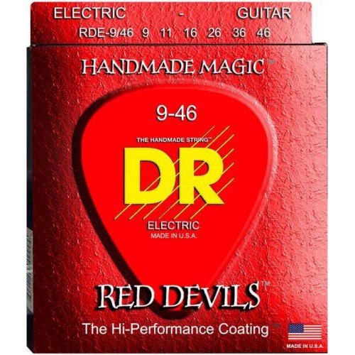 Струни для електрогітари DR RDE-9/46 Red Devils Light Heavy Coated Electric Guitar 9/46 Струни для електрогітари DR RDE-9/46 Red Devils Light Heavy Coated Electric Guitar 9/46