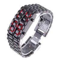 Годинник-браслет Led Watch Iron Samurai, Чорний з червоними світлодіодами ( IBW012BR ) Годинник-браслет Led Watch Iron Samurai, Чорний з червоними світлодіодами ( IBW012BR )