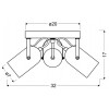 Спот Candellux Gray 32x17 см Сірий (98-66503)