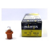 Автолампа ук. NARVA 17019 12V 1,0W BX8,5D ORANGE