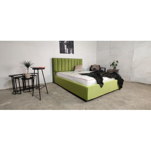 Ліжко двоспальне BNB Arabela Premium 140 х 190 см Simple З додатковою металевою цільнозварною рамою Зелений