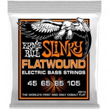 Струни для бас-гітари Ernie Ball 2813 Hybrid Cobalt Slinky Flatwound Bass 4-Strings 45/105