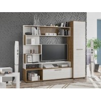 Стінка Феррара + пенал Меблі Сервіс Дуб апріл + Андерсон пайн Стінка Феррара + пенал Меблі Сервіс Дуб апріл + Андерсон пайн