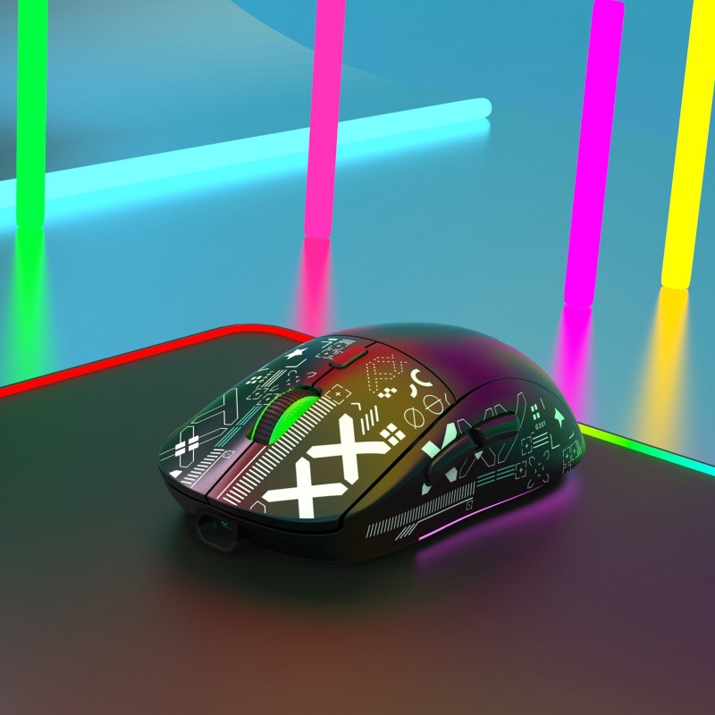 Миша бездротоваImice HYSJ Т90 з акумулятором та підсвічуванням 2.4G + Bluetooth Black