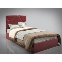Ліжко BNB BaileysDesign без підйомного механізму 90x200 бордовий