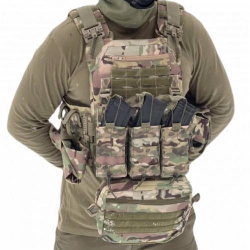 Плитоноска без плит з підсумками No Brand KR Cordura 1000D One Size Мультикам (1724442970) Плитоноска без плит з підсумками No Brand KR Cordura 1000D One Size Мультикам (1724442970)