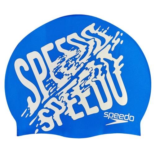 Шапочка для плавання SPEEDO SLOGAN PRINT 808385B957 Синій сірий в інтернет супермаркеті PbayMarket!