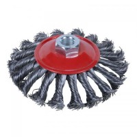 Щітка дротяна конусоподібна Ø100мм М14×2мм (сталева кручена) SIGMA (9024101) Щітка дротяна конусоподібна Ø100мм М14×2мм (сталева кручена) SIGMA (9024101)