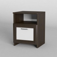 Тумба приліжкова Тиса Мебель ТП-103 Венге Білий 53x40x40 см