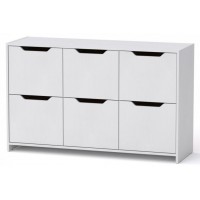 Комод 6Д Компанит Німфея альба (130х42х80 см) Комод 6Д Компанит Німфея альба (130х42х80 см)