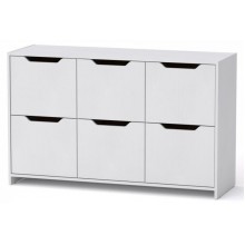 Комод 6Д Компанит Німфея альба (130х42х80 см) Комод 6Д Компанит Німфея альба (130х42х80 см)