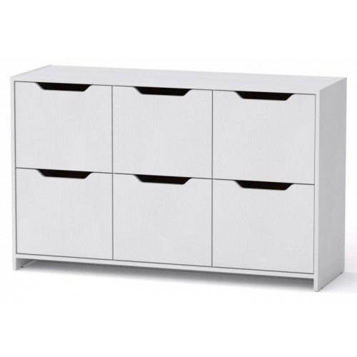 Комод 6Д Компанит Німфея альба (130х42х80 см) Комод 6Д Компанит Німфея альба (130х42х80 см)