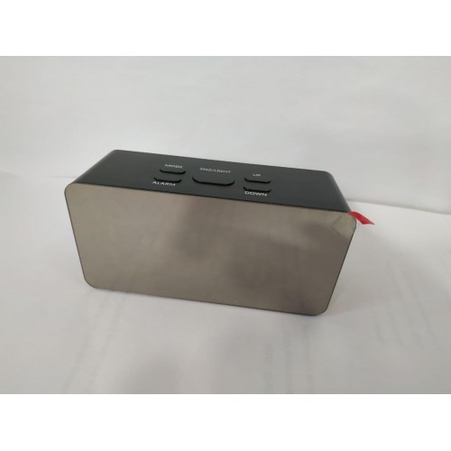 Годинники дзеркальні електронні настільні UKC DS-3658L - USB кабель + батареї (Чорний корпус - біле підсвічування)
