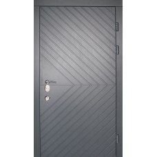 Двері вхідні металеві вуличні Контур двоколірна Ваш ВиД Антрацит ПВХ /Білий супермат 860,960х2040 Ліве/Праве