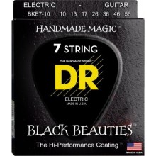Струни для електрогітари DR BKE7-10 Black Beauties Medium K3 Coated Electric Guitar 7 Strings 10/56