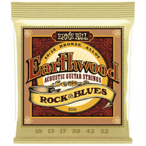 Струни для акустичної гітари Ernie Ball 2008 Earthwood Acoustic 80/20 Bronze Rock and Blues 10/52 Струни для акустичної гітари Ernie Ball 2008 Earthwood Acoustic 80/20 Bronze Rock and Blues 10/52