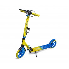 Двоколісний самокат Scale Sports SS-80, складане, ручне гальмо, Led-ліхтарик. Yellow and blue (966353580)