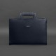 Жіноча шкіряна сумка для ноутбука та документів BlankNote 15 Dark Blue (BN-BAG-36-navy-blue)