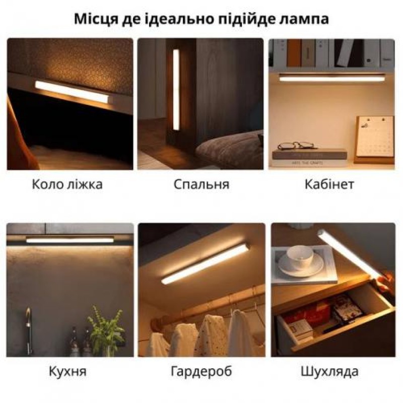 Нічник з датчиком руху та акумулятором Inspire night GZ-5-20см 600mAH 2W Білий
