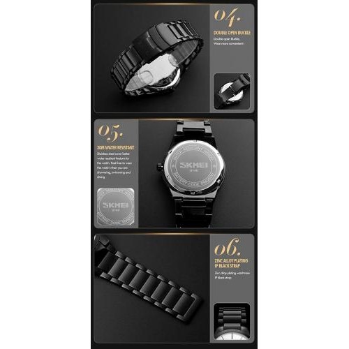 Чоловічий наручний годинник Skmei 9140 Black Чоловічий наручний годинник Skmei 9140 Black
