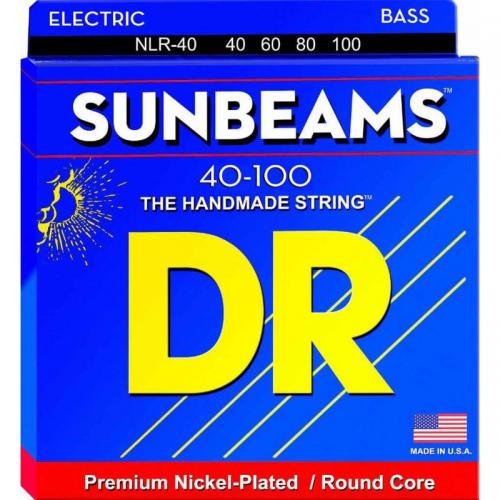 Струни для бас-гітари DR NLR-40 Sunbeams Nickel Plated 4 String Light Bass Strings 40/100 Струни для бас-гітари DR NLR-40 Sunbeams Nickel Plated 4 String Light Bass Strings 40/100