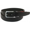 Шкіряний ремінь Skipper 110-130 x 3.5 см Чорний (1039-35)