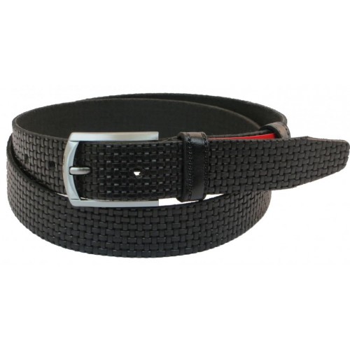 Шкіряний ремінь Skipper 110-130 x 3.5 см Чорний (1039-35) Шкіряний ремінь Skipper 110-130 x 3.5 см Чорний (1039-35)