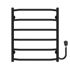 Рушникосушарка електрична Трапеція П6 500х600 Deffi Чорний EF16 (D.TR.60.50.6.E.B.R.5)