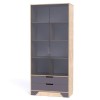 Шафа-Пенал Тиса Мебель Модуль-111 Дуб сонома Графіт 205x40x90 см