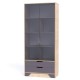 Шафа-Пенал Тиса Мебель Модуль-111 Дуб сонома Графіт 205x40x90 см