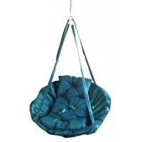Підвісне крісло садовий гойдалка Coolki Оксфорд 600 Синій (Діаметр 100 см)