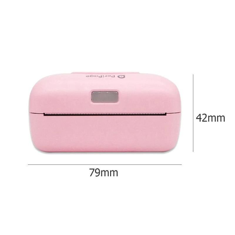 Портативний bluetooth термопринтер для смартфона PeriPage A6, рожевий