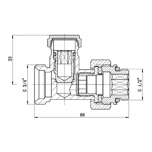 Кран Буксовий Sd Forte 3/4 1/2 Для Радіатора Нижній