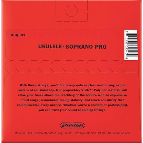 Струни для укулеле Dunlop DUQ301 Soprano Pro Ukulele Strings