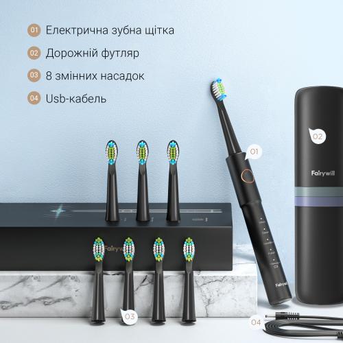 Електрична зубна щітка Fairywill E11 Black Електрична зубна щітка Fairywill E11 Black